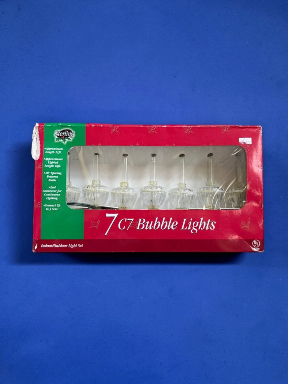 (VIDEO) RARE Vintage Sterling 7 c7 Bubble Lights Set Globe Christmas Lights